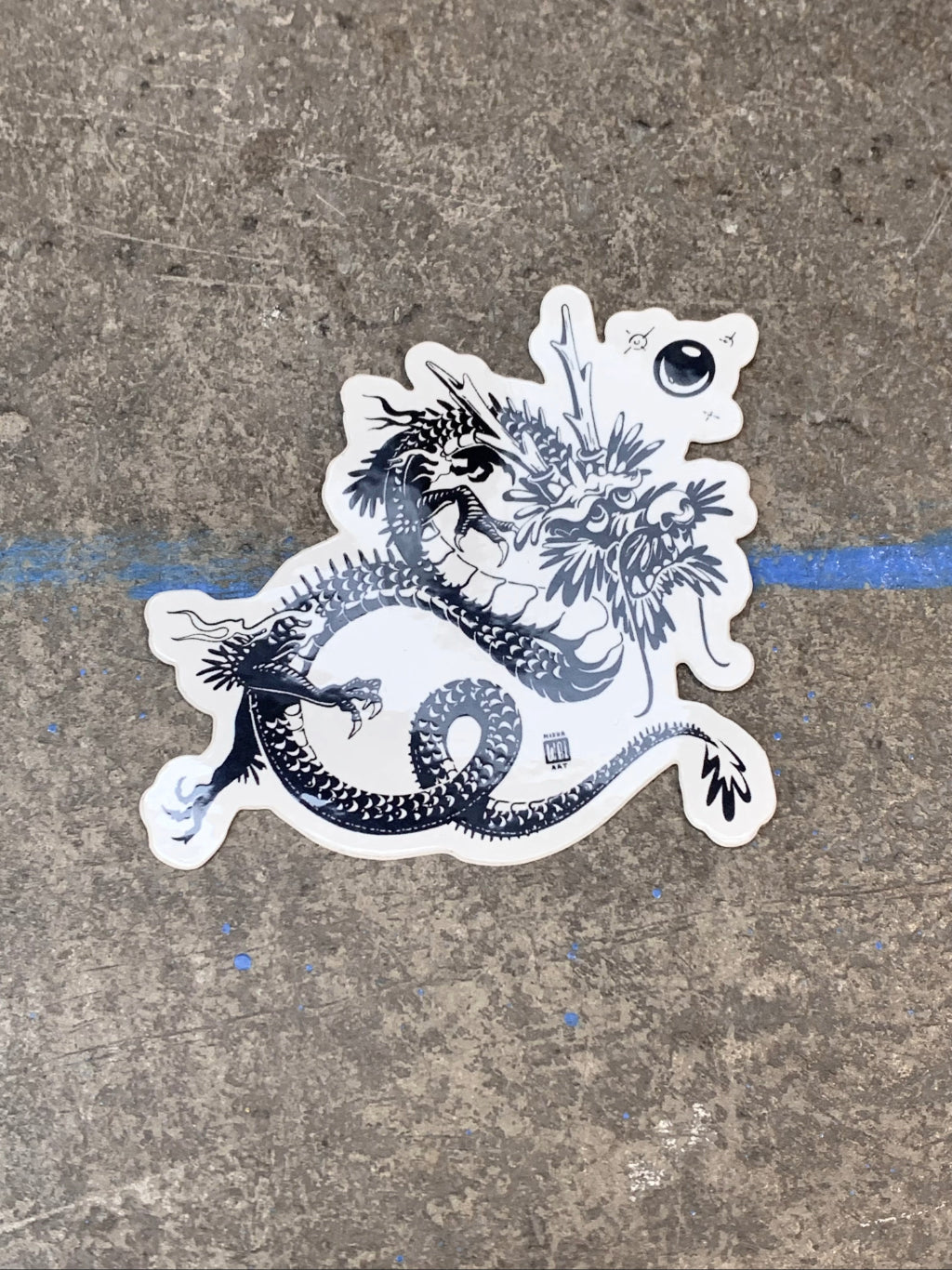 "Silly Dragon" Die-cut Vinyl Sticker